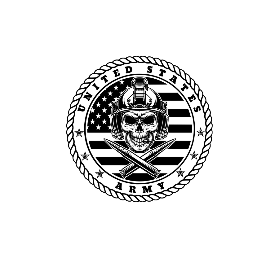 US Army Skull Hood Graphic