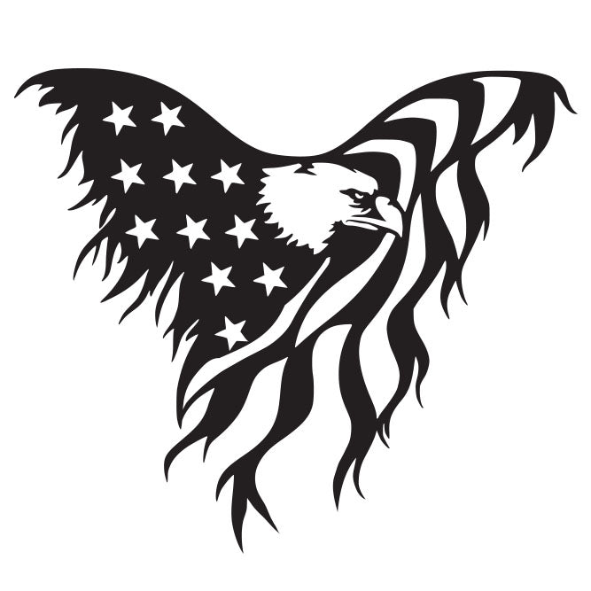 Eagle Hood Graphic Rebel Decal