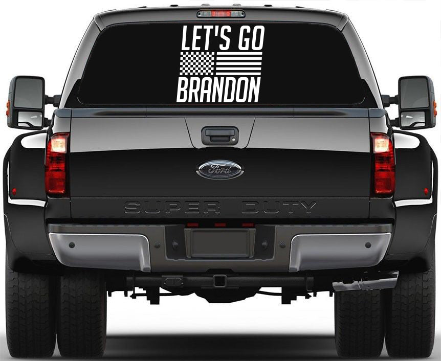  2 PCS Lets Go Brandon Edition Car Decals, Car