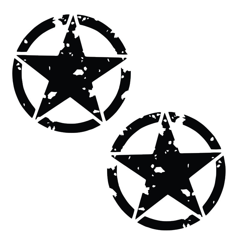 Grunge Army Star Graphics (set of 2)