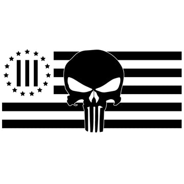 We the Three Punisher Flag Decal