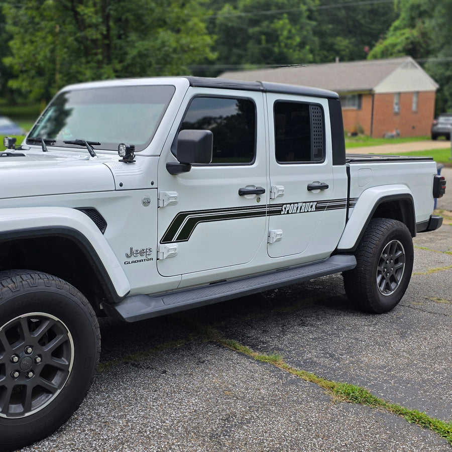 Retro “Sportruck” Stripe Kit for Jeep Gladiator