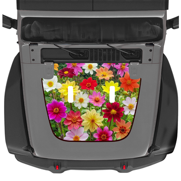 Wildflower Bloom Full-Color Jeep Hood Graphic