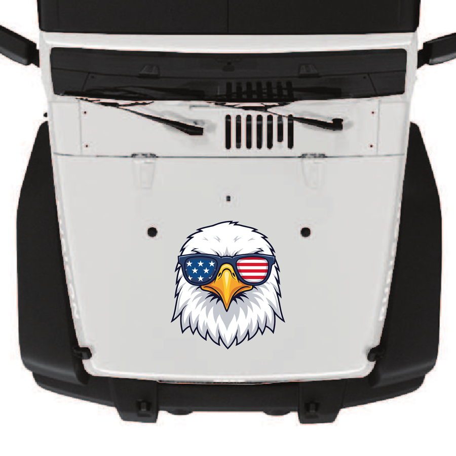 Freedom Eagle Shades Full-Color Jeep Hood Graphic