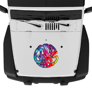 Tie-Dye Hippie Good Vibes Hood Graphic