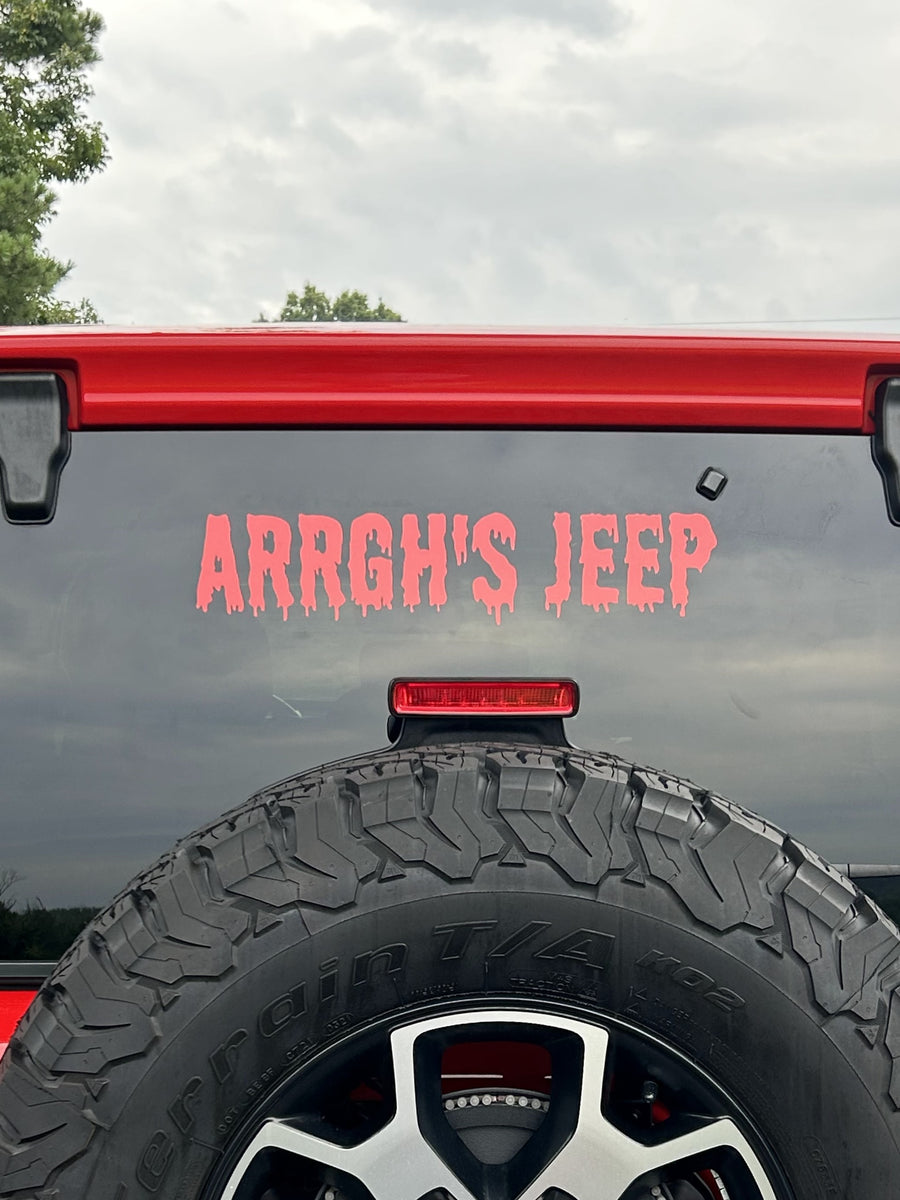 Custom Rear Glass Banner Decal