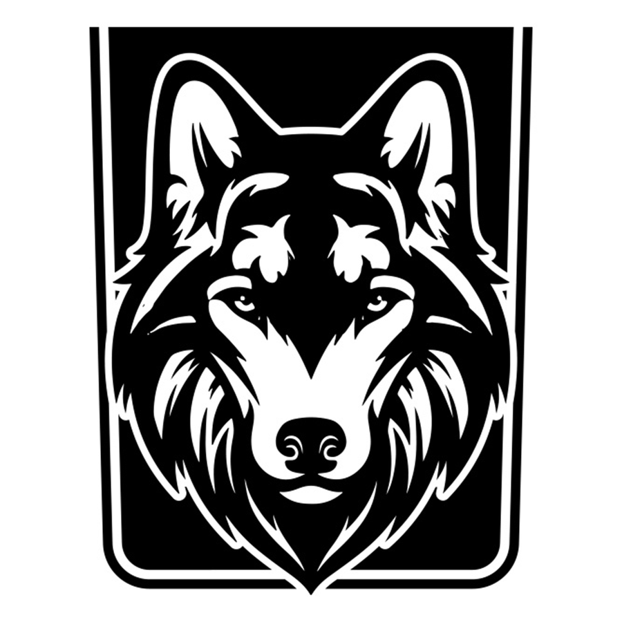 Blackout Wolf Hood Graphic