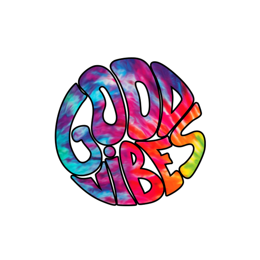 Tie-Dye Hippie Good Vibes Hood Graphic