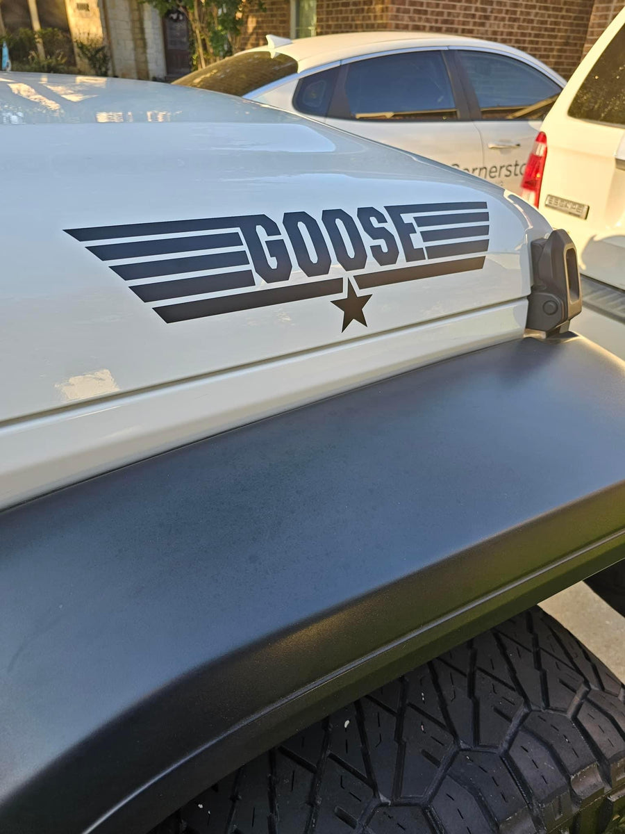 Top Gun Theme Jeep Name Decals