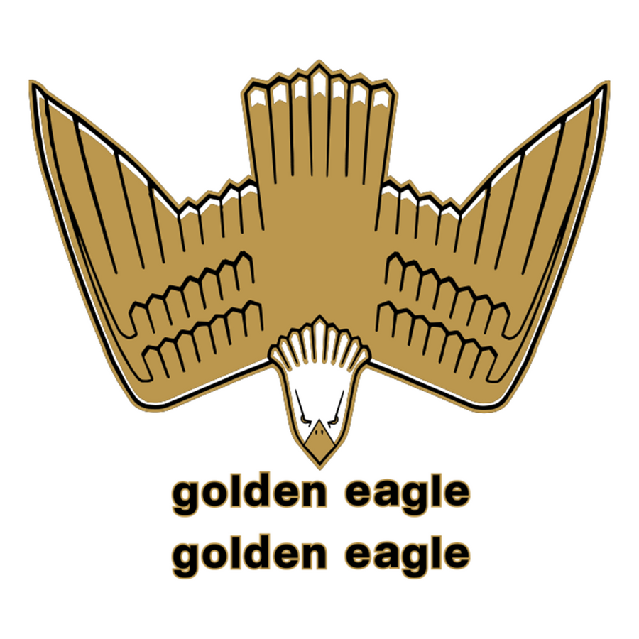 Retro Golden Eagle Graphics Set