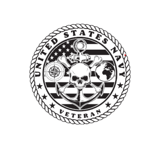 US Navy Veteran Skull Hood Graphic
