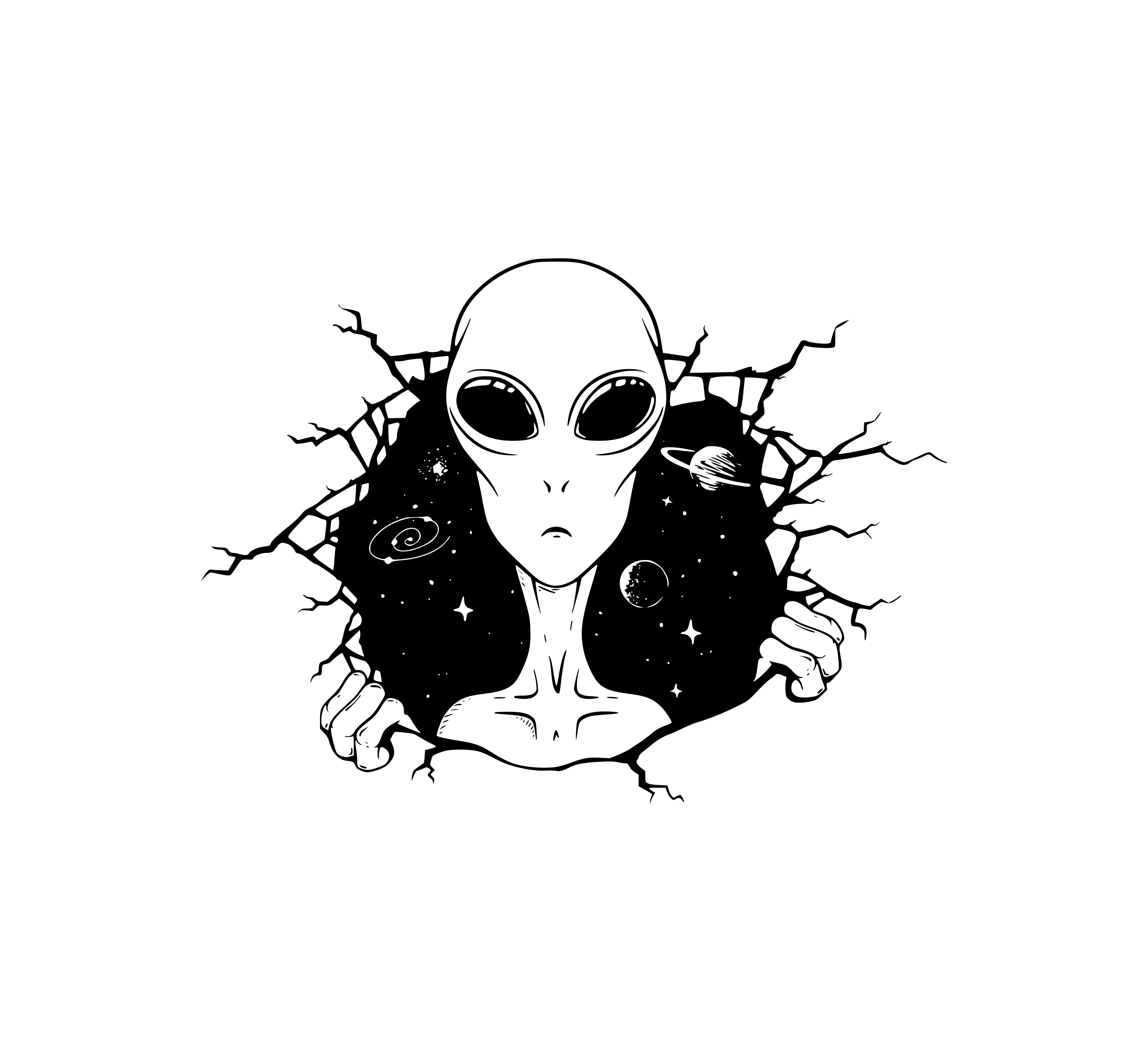 Alien Wall Hood Graphic – Rebel Decal