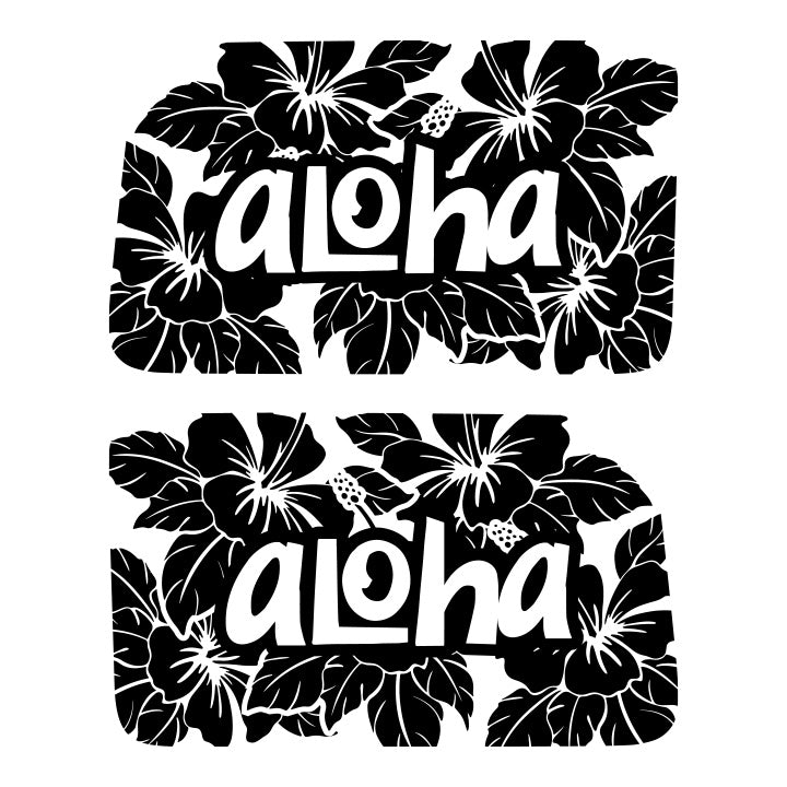 Aloha! Rear Side Window Beach Theme Graphics