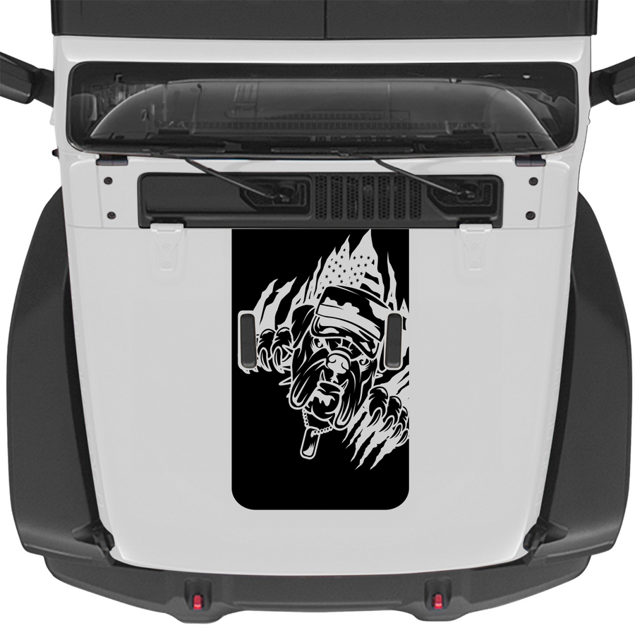 USMC Bulldog Blackout Hood Graphic