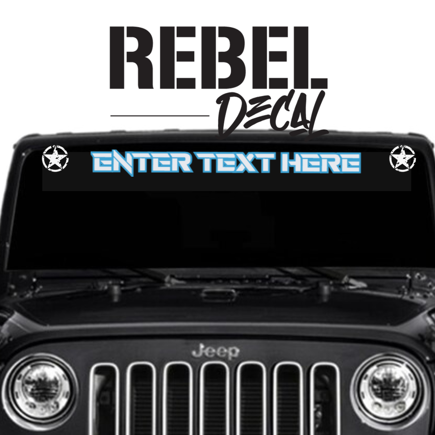 Custom Windshield Lettering Decals Custom Car Window Decal