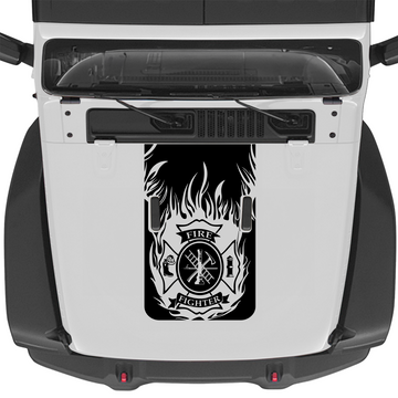 Flaming Fire Department Blackout Hood Graphic