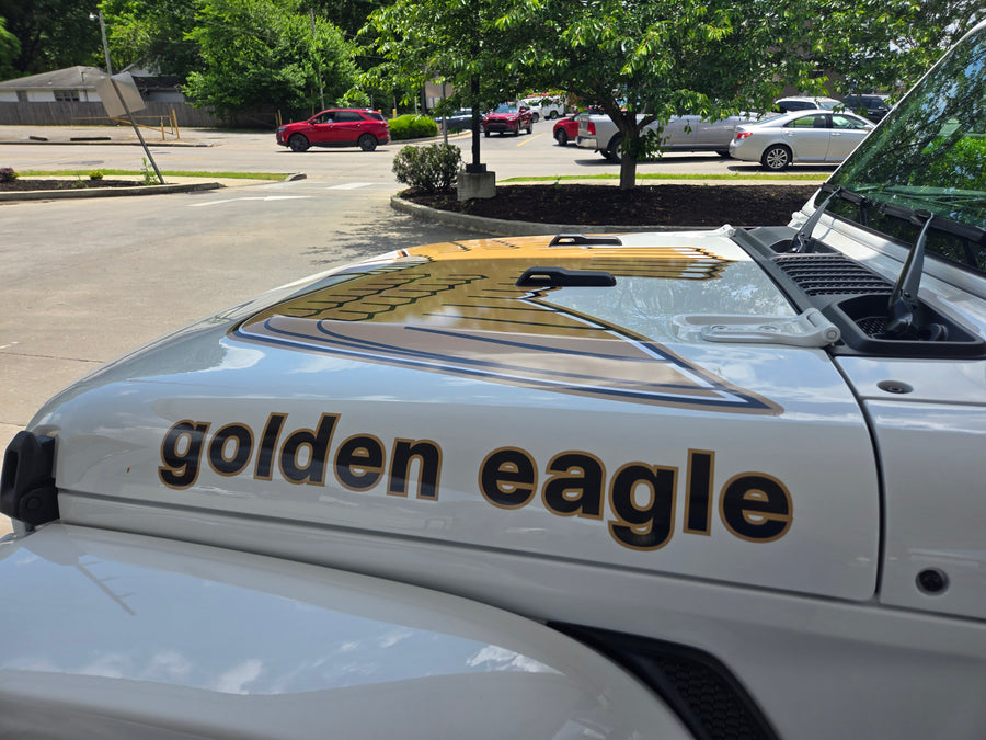 Retro Golden Eagle Graphics Set