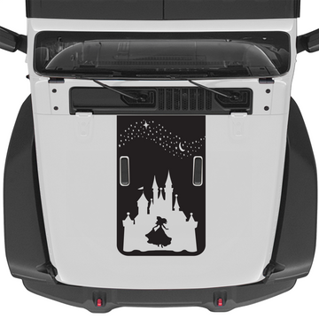 Dancing Princess and Magical Castle Blackout Hood Graphic