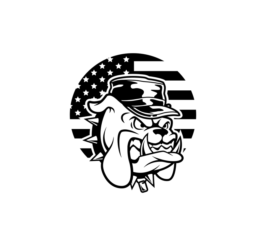 US  Marine Bulldog Hood Graphic