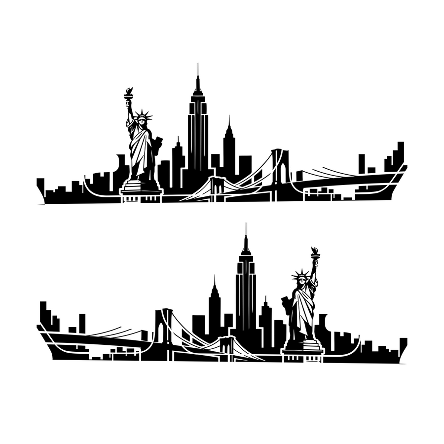 New York City Skyline Side Graphics