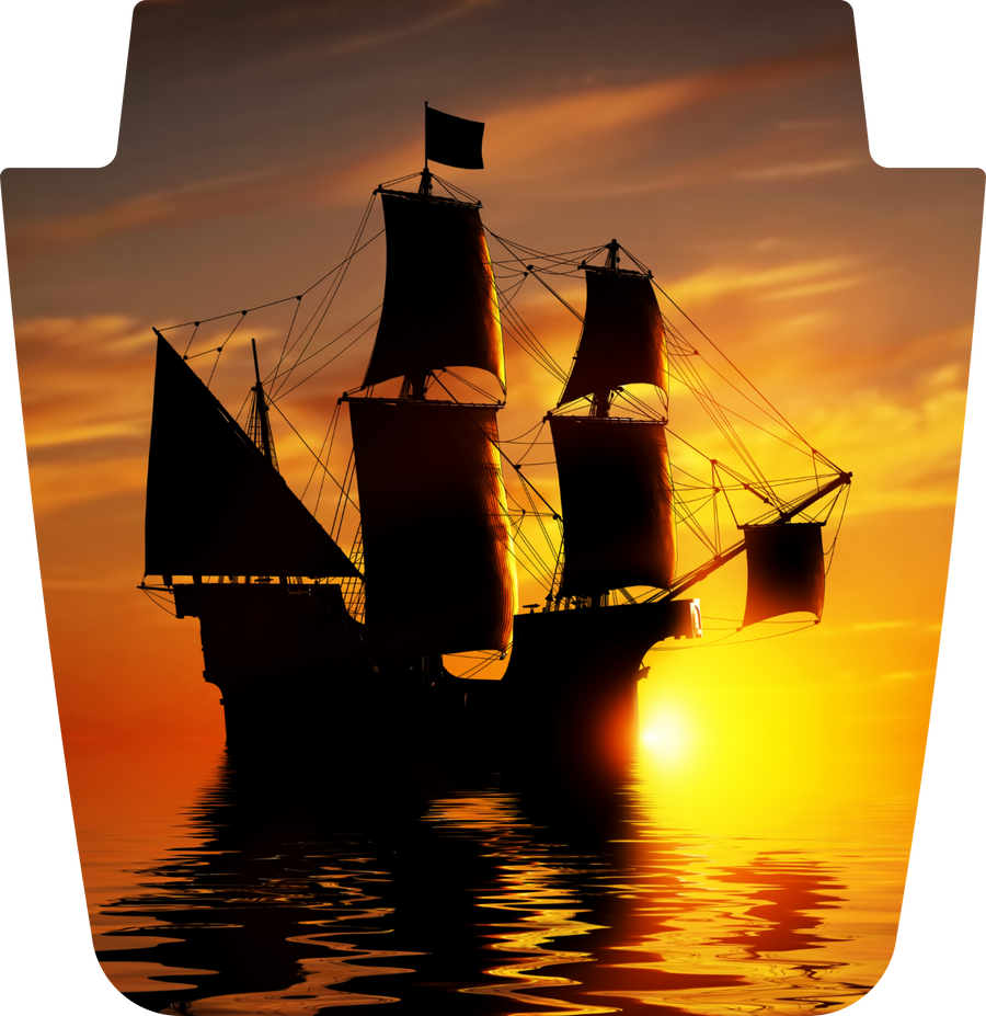 Sunset Pirate Voyage Full-Color Jeep Hood Graphic