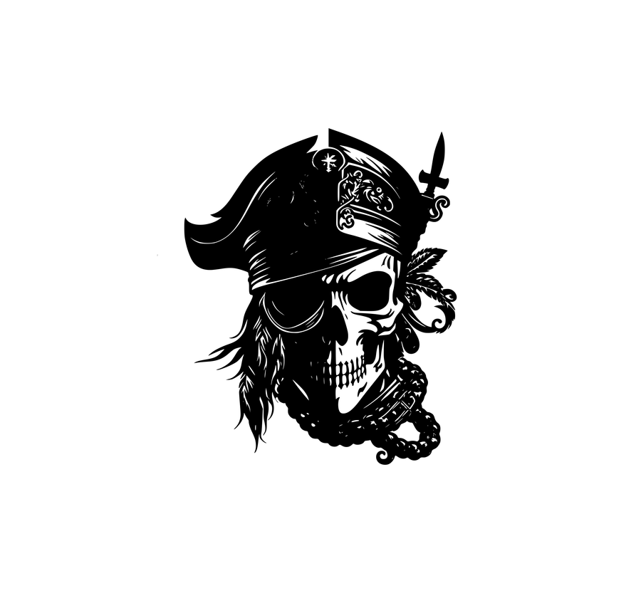 Pirate Skull Hood Graphic