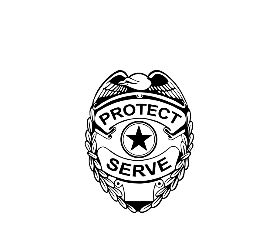 Police Badge Hood Graphic