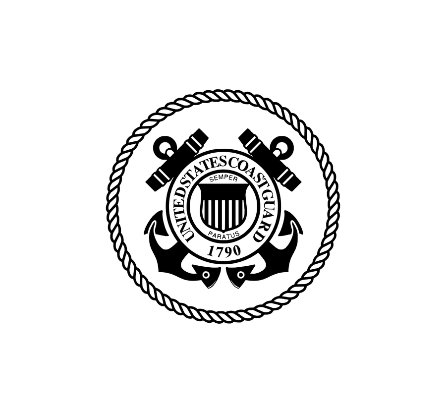 US Coast Guard Emblem Hood Graphic