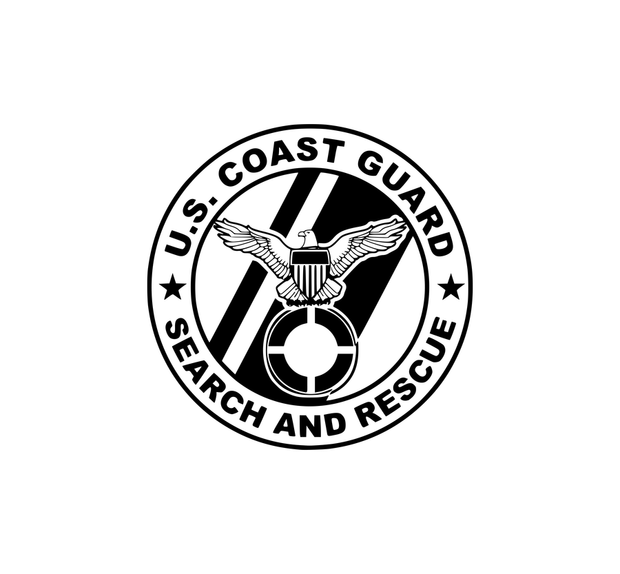 US Coast Guard Search and Rescue Hood Graphic