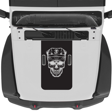 US Marines Skeleton Blackout Hood Graphic