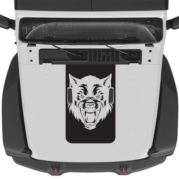 Howling Wolf Blackout Hood Graphic