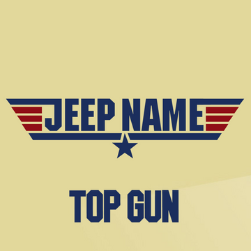Top Gun Theme Jeep Name Decals