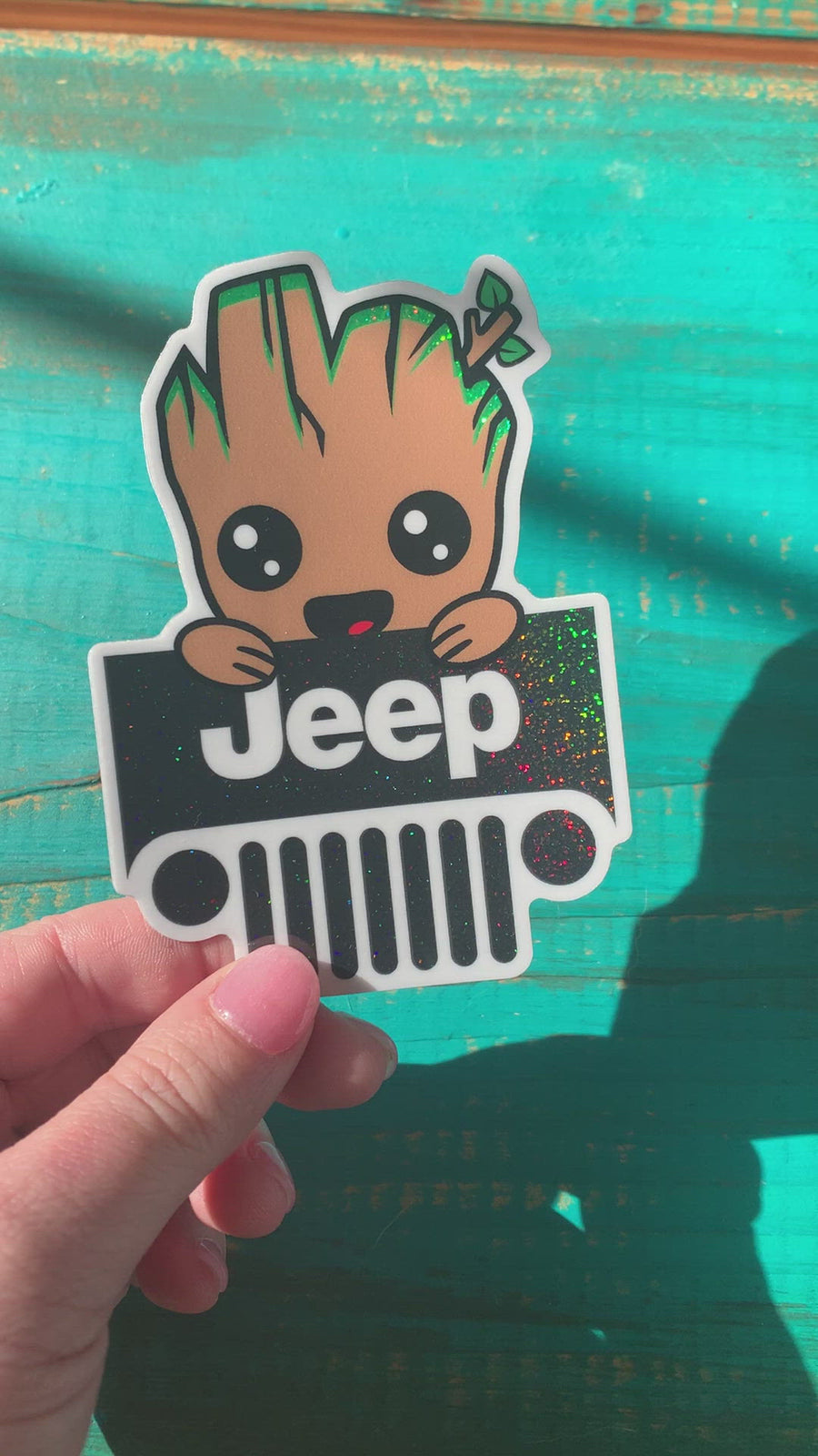 Baby Groot Jeep Decal