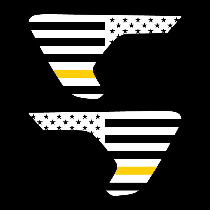 Thin Yellow Line Flag Vent Decals