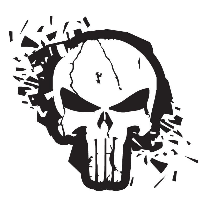 Grunge Punisher Hood Graphic