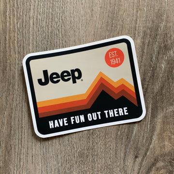 Retro Jeep Have Fun Out There Decal