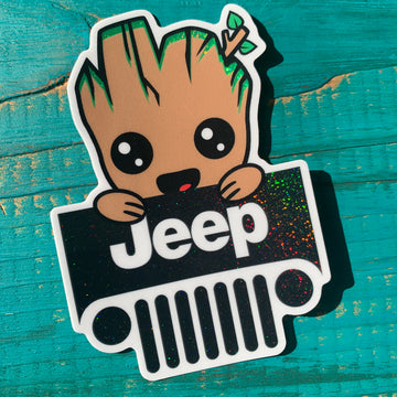 Baby Groot Jeep Decal