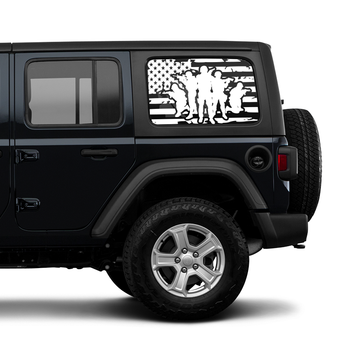 Defend the Flag Rear Window Jeep Graphic