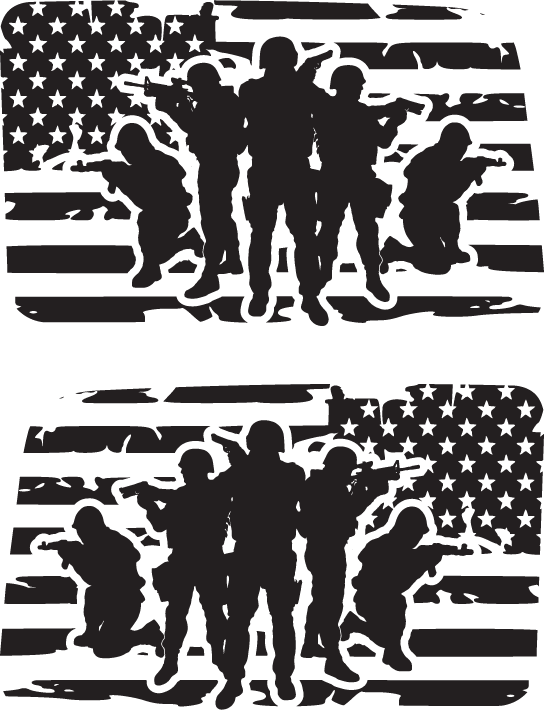 Defend the Flag Rear Window Jeep Graphic