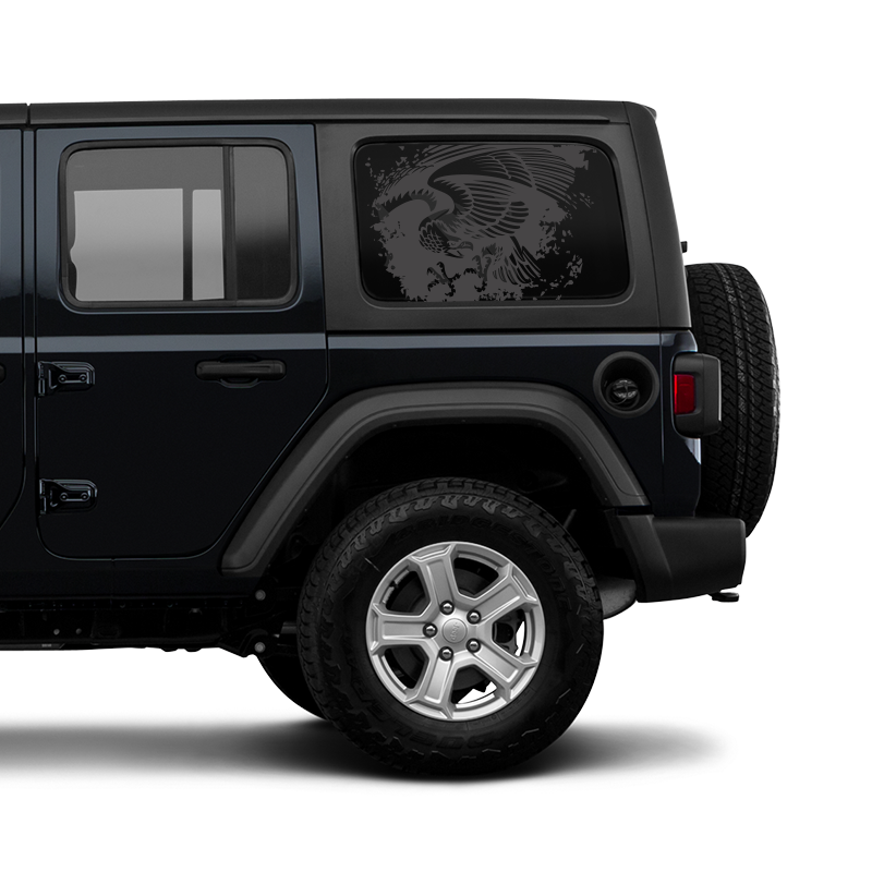 Geeup Rear Window Sticker Eagle Rear Window Jeep Graphic – Rebel Decal