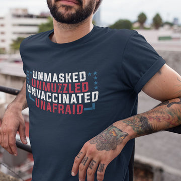 Unmasked Unmuzzled Men's T-Shirt