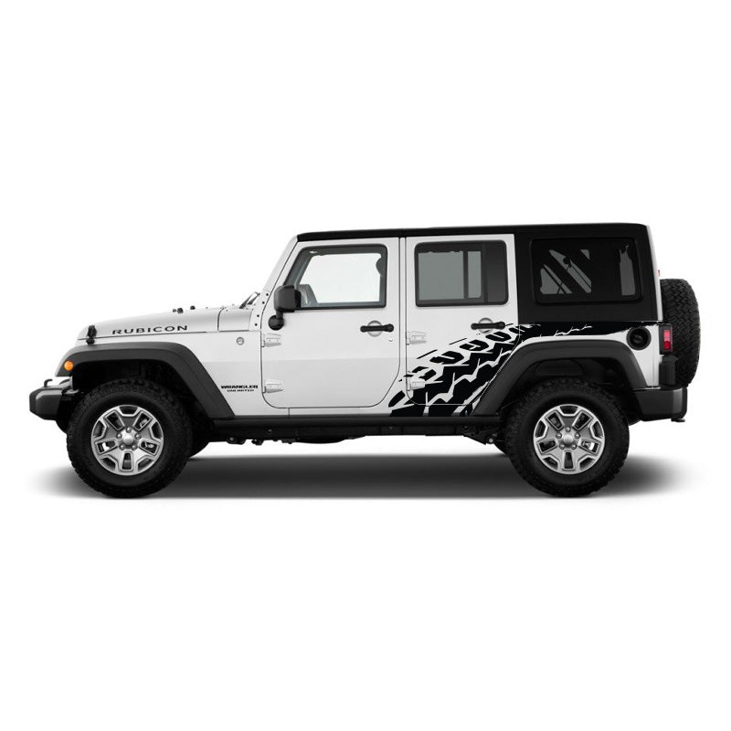 Tire Track Jeep Side Graphics