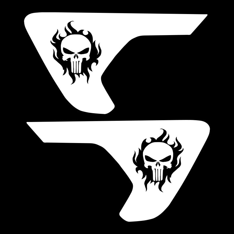 Punisher Flames Vent Decals