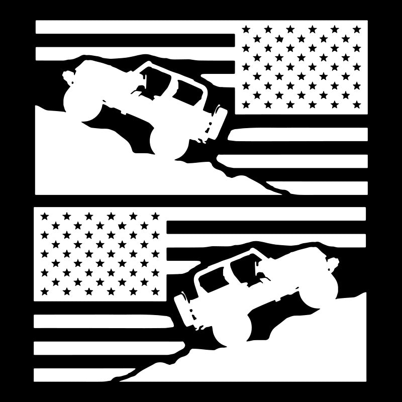Jeep Mountain Flag Decal