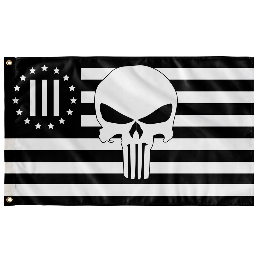 Chroma Punisher Aufkleber mit dem Punisher Skull Symbol Punisher