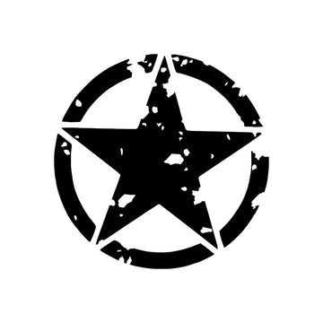 Grunge Army Star Decal